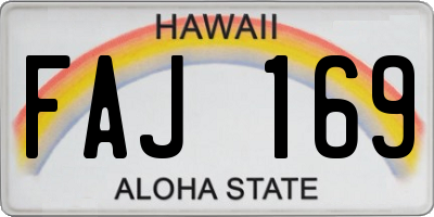 HI license plate FAJ169