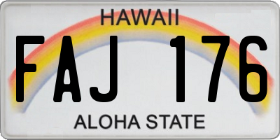 HI license plate FAJ176
