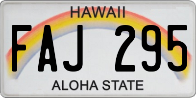 HI license plate FAJ295