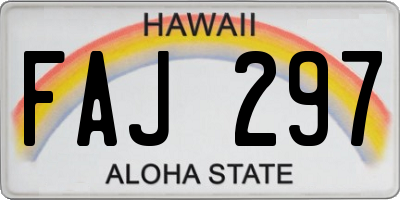 HI license plate FAJ297