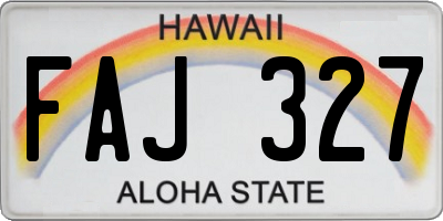 HI license plate FAJ327