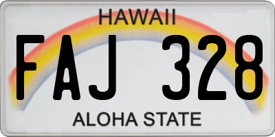 HI license plate FAJ328