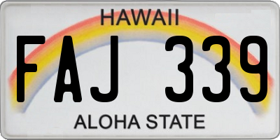 HI license plate FAJ339
