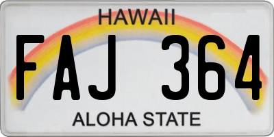 HI license plate FAJ364