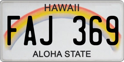 HI license plate FAJ369