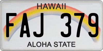 HI license plate FAJ379