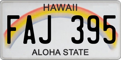 HI license plate FAJ395