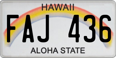 HI license plate FAJ436