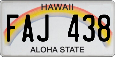 HI license plate FAJ438