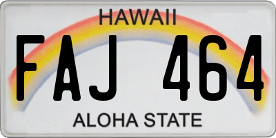 HI license plate FAJ464