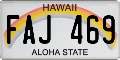 HI license plate FAJ469