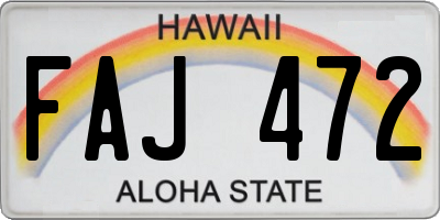 HI license plate FAJ472