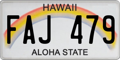 HI license plate FAJ479