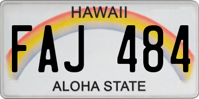 HI license plate FAJ484