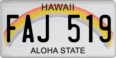 HI license plate FAJ519