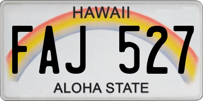 HI license plate FAJ527
