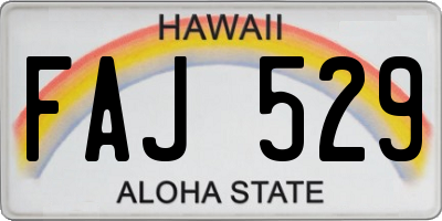 HI license plate FAJ529