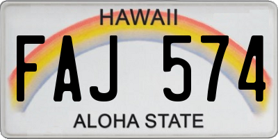 HI license plate FAJ574