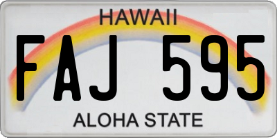 HI license plate FAJ595