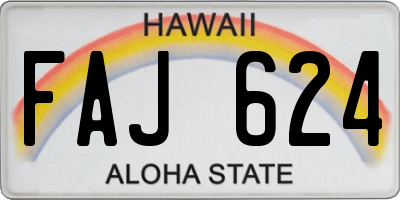 HI license plate FAJ624