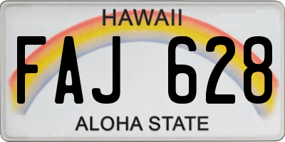 HI license plate FAJ628