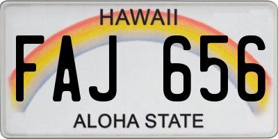 HI license plate FAJ656
