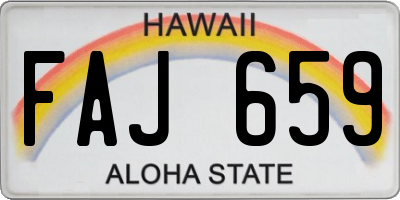 HI license plate FAJ659