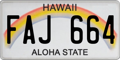HI license plate FAJ664