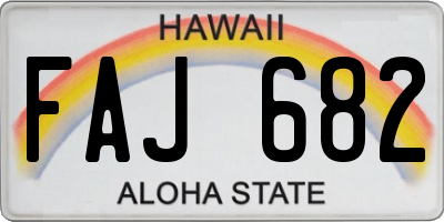 HI license plate FAJ682