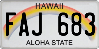 HI license plate FAJ683