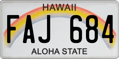 HI license plate FAJ684