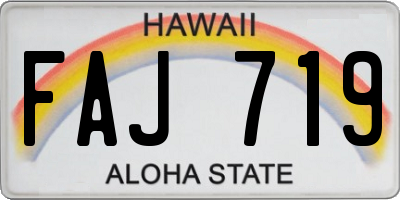 HI license plate FAJ719