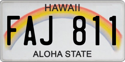 HI license plate FAJ811