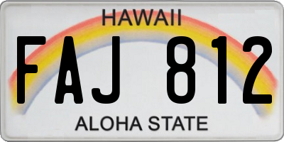 HI license plate FAJ812