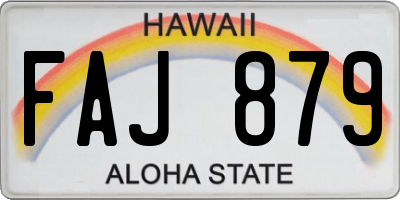 HI license plate FAJ879