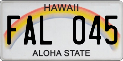 HI license plate FAL045