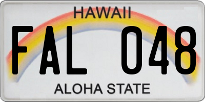HI license plate FAL048