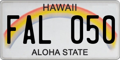 HI license plate FAL050