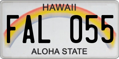 HI license plate FAL055