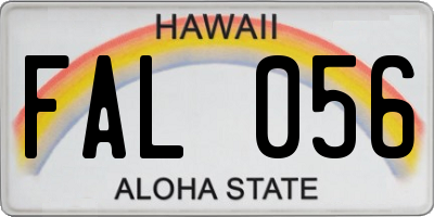 HI license plate FAL056