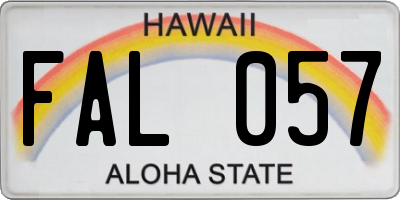 HI license plate FAL057
