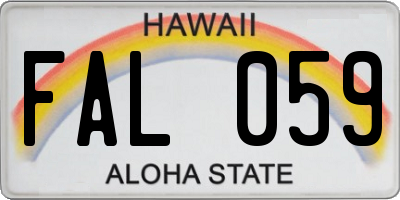 HI license plate FAL059
