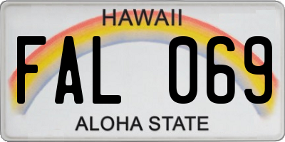 HI license plate FAL069