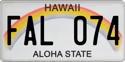 HI license plate FAL074