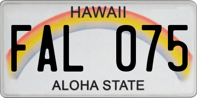 HI license plate FAL075