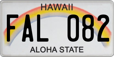 HI license plate FAL082