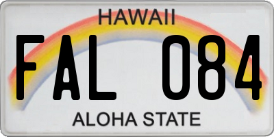 HI license plate FAL084