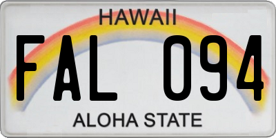HI license plate FAL094