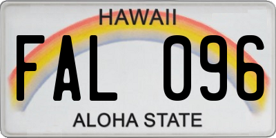 HI license plate FAL096