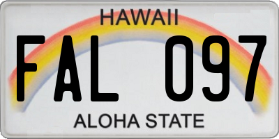 HI license plate FAL097